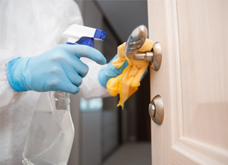 door knob cleaning